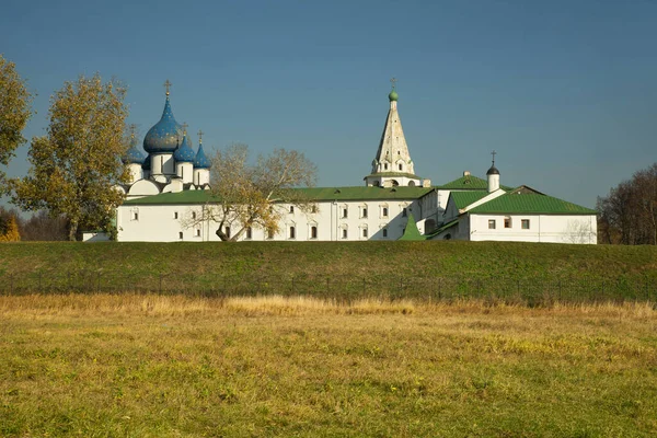 Catedral Natividad Theotokos Campanario Suzdal Kremlin Óblast Vladimir Rusia — Foto de Stock