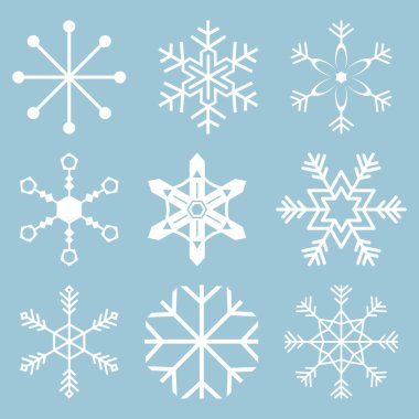 Kar tanesi vektör simgeler