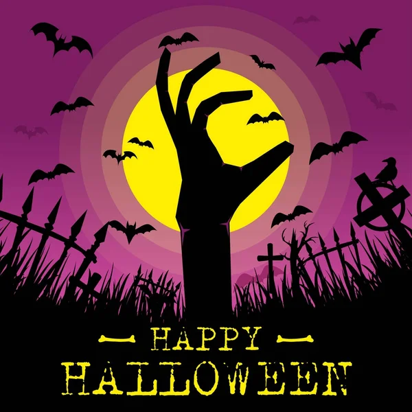 Feliz cartel de Halloween — Vector de stock