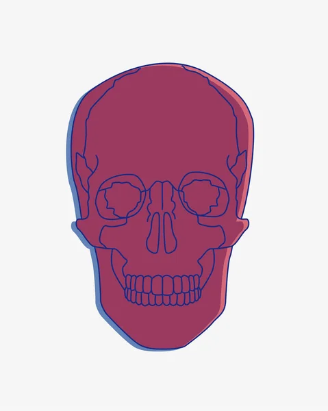 Ilustración de dibujo cráneo — Foto de Stock