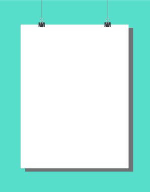resimde yeşil mockup poster