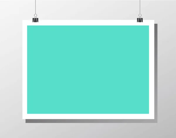 resimde yeşil mockup poster