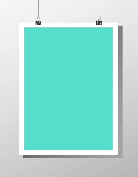resimde yeşil mockup poster