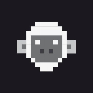 vektör piksel maymun