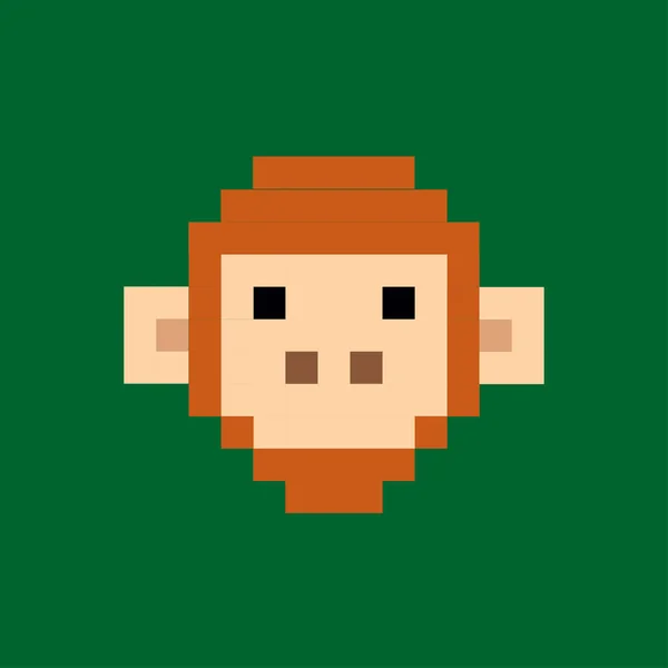 ベクトル ピクセル猿 — ストック写真