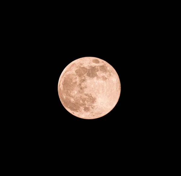 Close Shot Moon Shining Black Night Sky — Stock Photo, Image