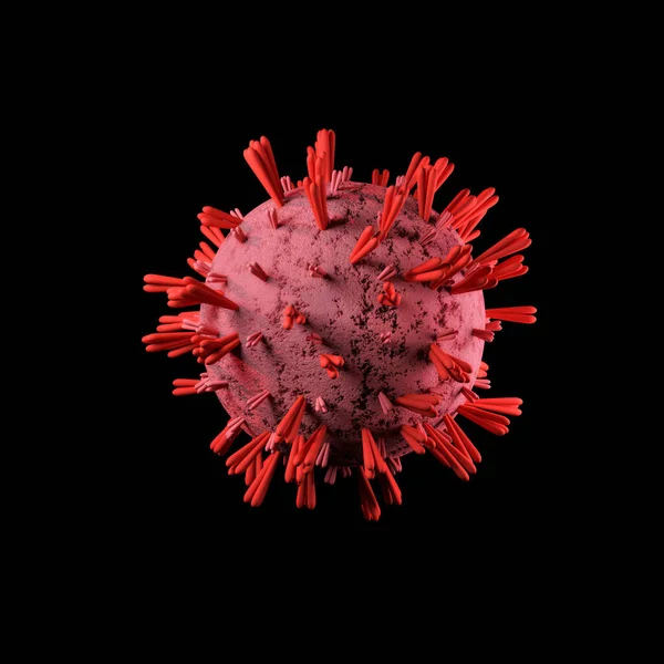 Коронавирус Ковид Клетки Изолированы Черном Фоне — стоковое фото