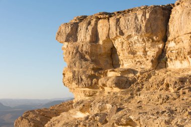 Kaya oluşumları Güney İsrail Negev Çölü'nde