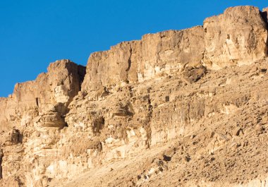 Kaya oluşumları Güney İsrail Negev Çölü'nde