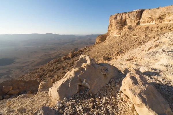 Formations rocheuses dans le désert du Néguev Sud d'Israël — Photo