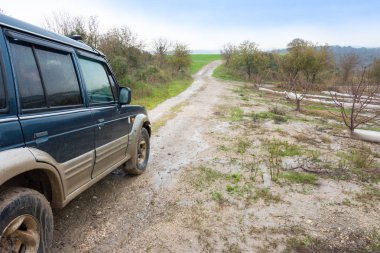 Off-Road aracı Galilee Nazareth, Safed, Israe yakınındaki touring