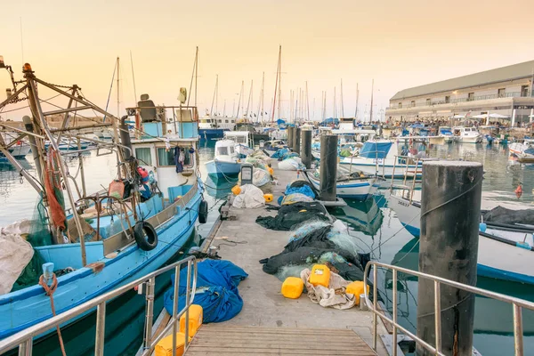 Fischerboote im alten Hafen von Jaffa, Tel Aviv — Stockfoto