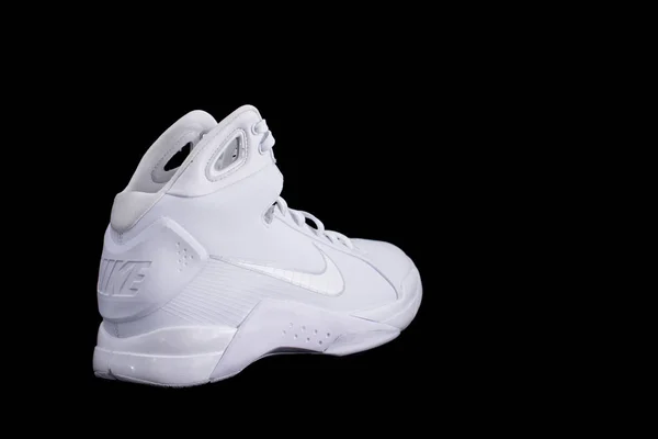 Πάνινα παπούτσια παπούτσια μπάσκετ Nike Hyperdunk λευκό υψηλή κορυφή — Φωτογραφία Αρχείου