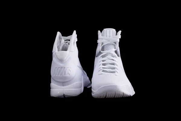 Nike Hyperdunk White High-Top Sneakers — стоковое фото