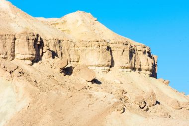 Kaya oluşumları Güney İsrail Negev Çölü'nde