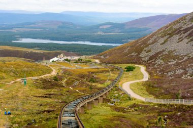Cairngorm milli parkta füniküler raylar