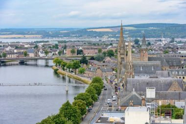 Yukarıdan Inverness, İskoçya, Birleşik Krallık 