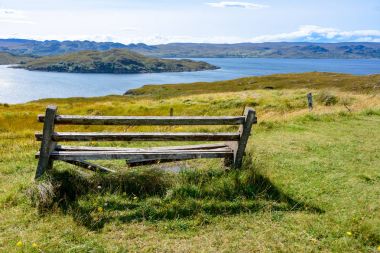 Loch Ewe ve Isle of Ewe Wester Ross, İskoçya'da