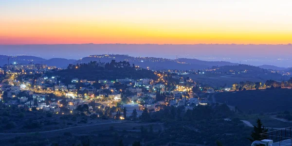 Jeruzalém hory na západ modrá hodina — Stock fotografie