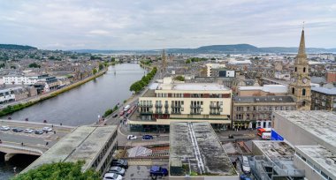 Yukarıdan Inverness, İskoçya, Birleşik Krallık 