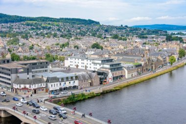 Yukarıdan Inverness, İskoçya, Birleşik Krallık 