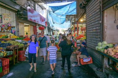 Tel Aviv, İsrail Sukkot arifesinde Carmel pazarı