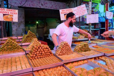 Tel Aviv, İsrail Sukkot arifesinde Carmel pazarı