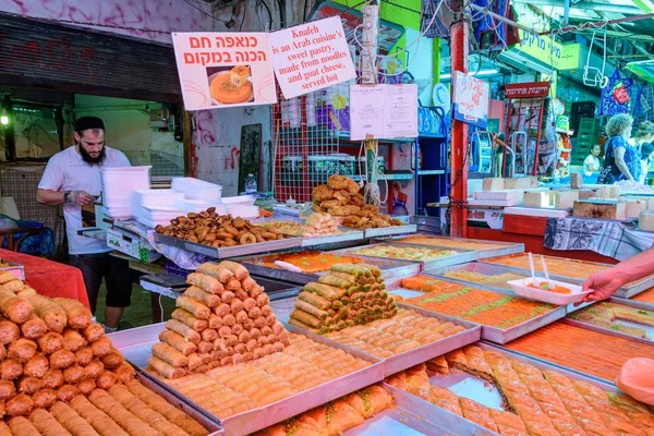 Carmel-marknaden i Tel Aviv, Israel inför Sukkot — Stockfoto