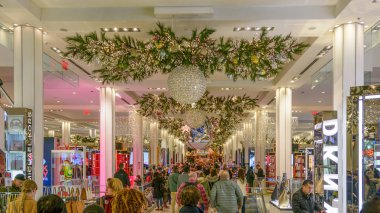 Macy's Herald Square store decorated for Christmas clipart