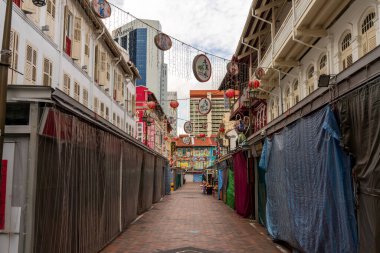 Chinatown Singapur 'da iş için kapatıldı.