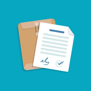 Belgeler ve depolama, Dökümanlı Dizin, Düz Tasarım vektör çizimi