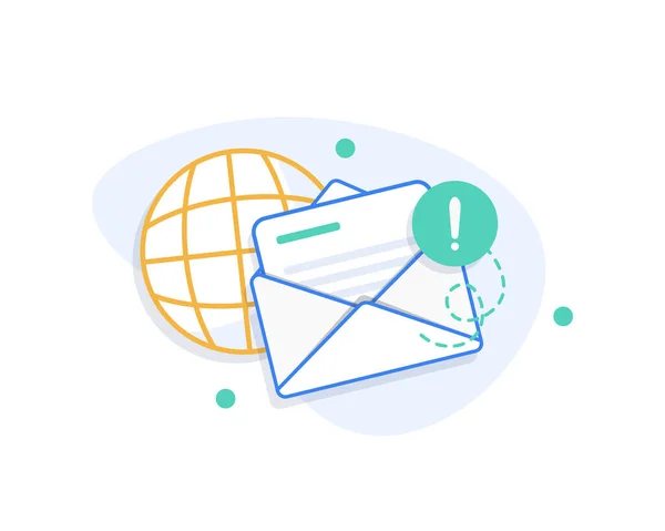 Email Messaging Email Marketing Campaign Flat Design Icon Vector Illustration — стоковый вектор