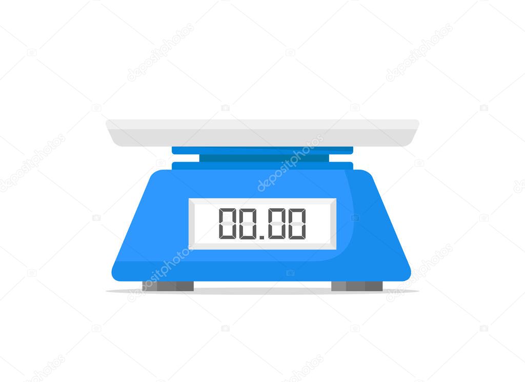 electronic scales for products kitchen scales isolated on a white background