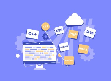 Web sitesi oluşturma, Php, Js, Ajax, Css 3, Jquery, Xml, Html 5, Çevrimiçi ve çevrimdışı programlama kursları için programlama dilleri