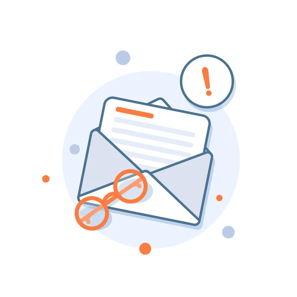 Email Messagerie Campagne Email Marketing Avec Lunettes — Image vectorielle