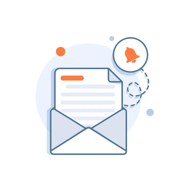 Email Messaging Email Marketing Campaign Flat Design Icon Vector Illustration — стоковый вектор