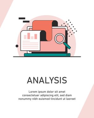 Analiz, Arama Yatırımı, Finansal Yatırım ve Yönetim, Düz Tasarım Vektör İllüstrasyonu