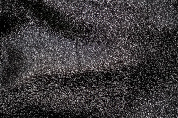 Luxury black leather background. Seamless close-up texture. The fashionable color of the year is minimalistic black