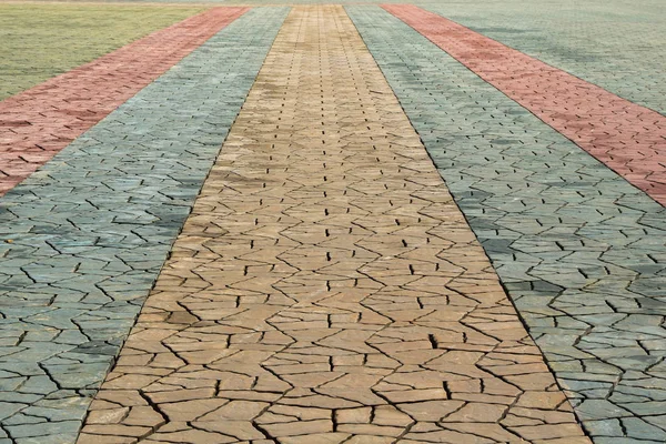 Brick floor texture pattern ,open space background — Stock Photo, Image