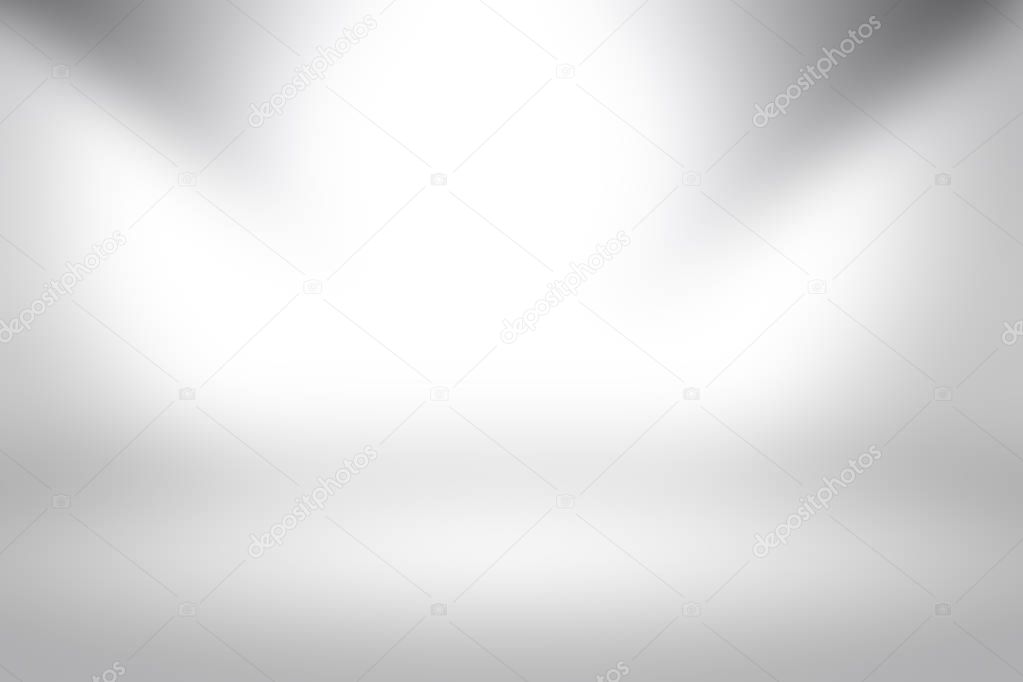 Simple white gradients light Blurred Background,Easy to make beauty pretty copy spaces as contemporary backdrop