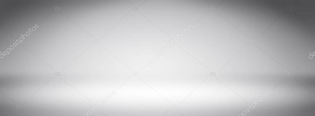 Simple panorama wide screen white gradients light Blurred Background,Easy to make beauty pretty copy spaces as contemporary backdrop