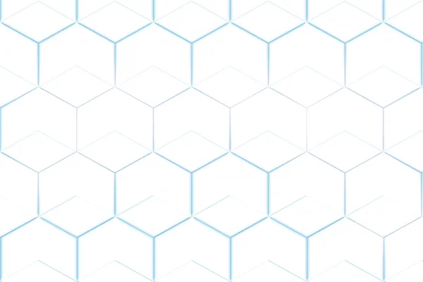 Azul branco hexagonal abstrato fundo tecnologia mosaico design — Fotografia de Stock