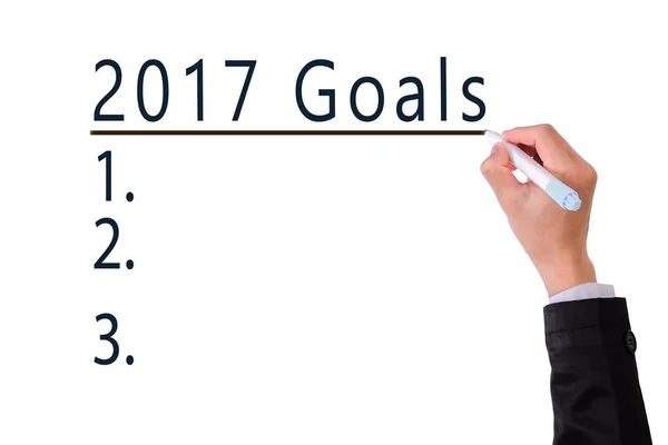 Blank list of goals for year 2017 concept