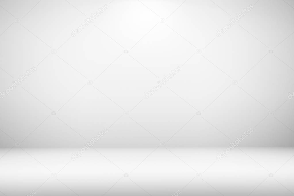 Empty room with light gradient blank interior for creative project copy space backdrop or background design