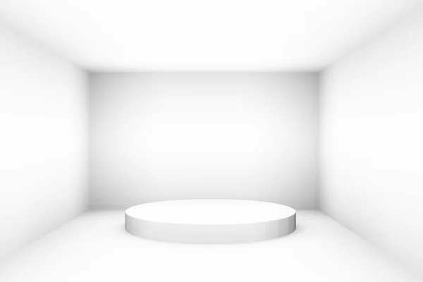 Prázdné bílé prázdné pódium pro pozadí rozvržení pr šablony návrhu — Stock fotografie