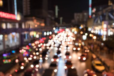 trafik sıkışıklığı gece acele saat yol şehir arka planı için