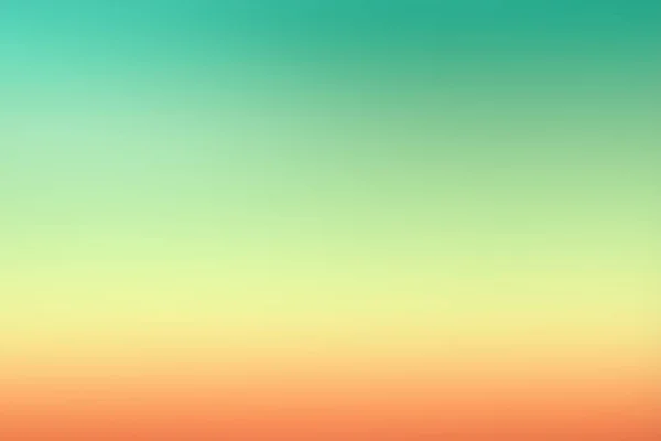 夏デザインのシンプルな緑オレンジ日没 blured グラデーション背景 — ストック写真