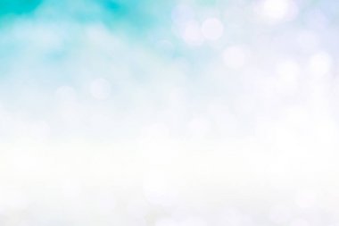 Mavi gökyüzü veya deniz bokeh arka plan, metin kompozisyon sanat resim, Web sitesi, dergi veya ticari kampanya tasarımı için grafik için alan bir çok