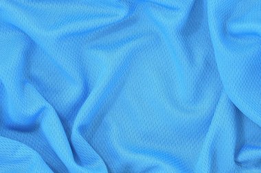 Mavi jersey polyester kumaş doku arka plan, arka plan spor giyim.