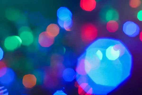 Navidad luz colorido rojo amarillo verde azul desenfocado bokeh luz decorativo fondo —  Fotos de Stock